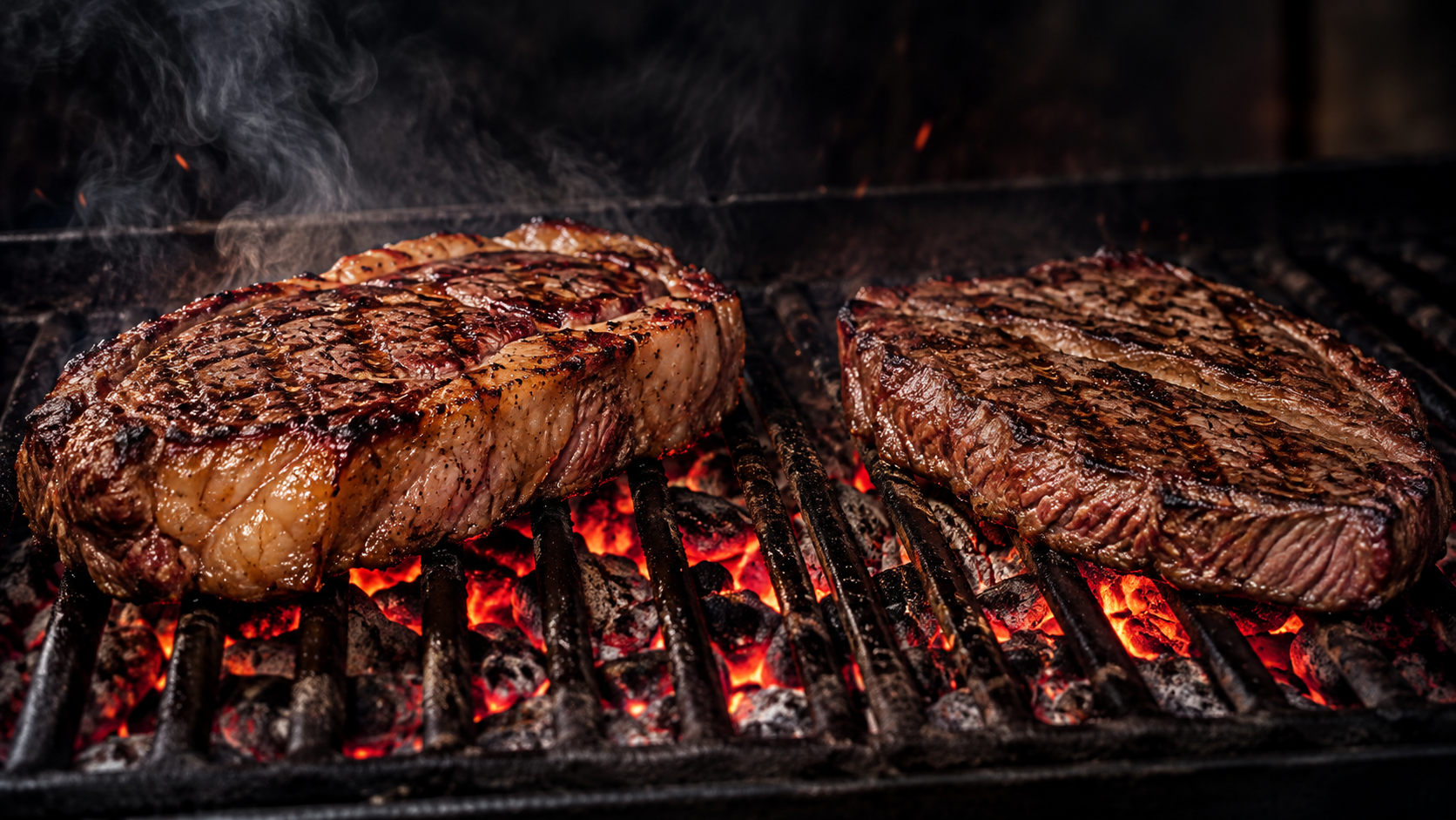 Huachalomo y sobrecostilla preparados para cocinar a la parrilla